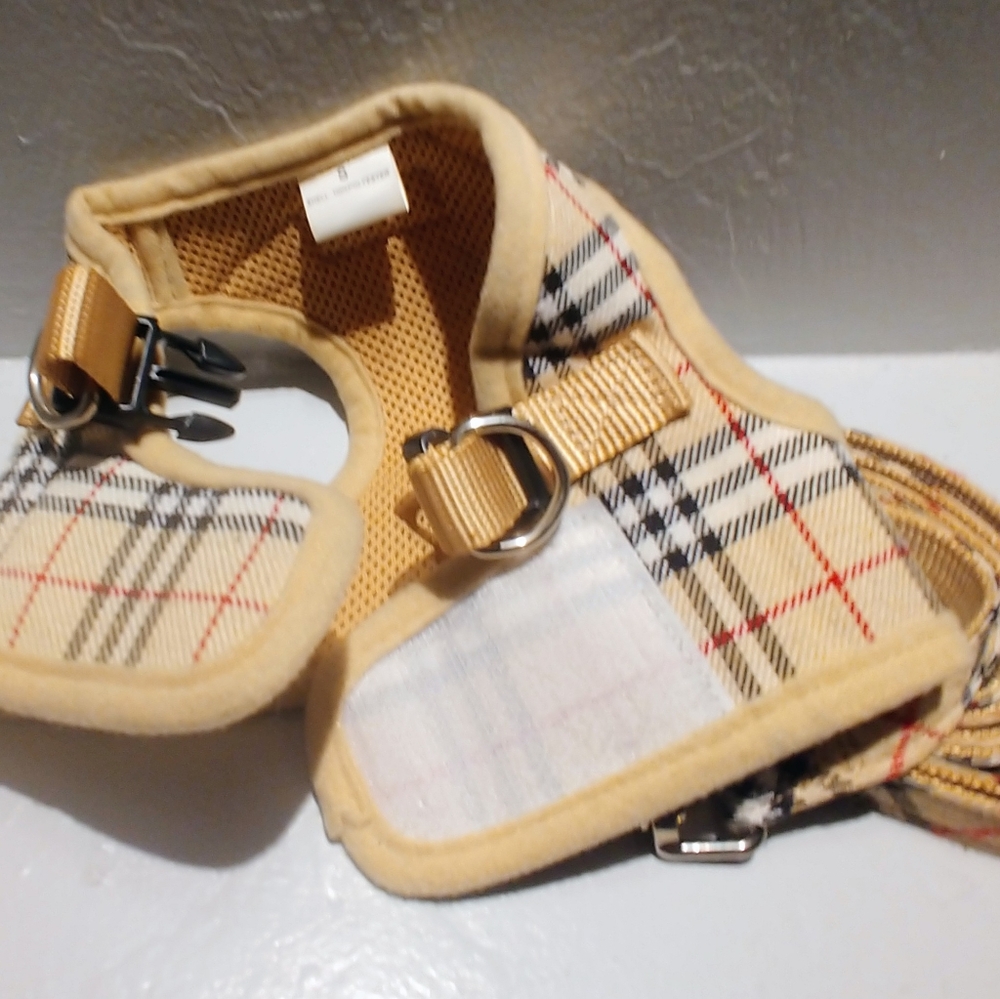 Puptech Plaid Dog Harness and Leash Set Small - Picture 3 of 10